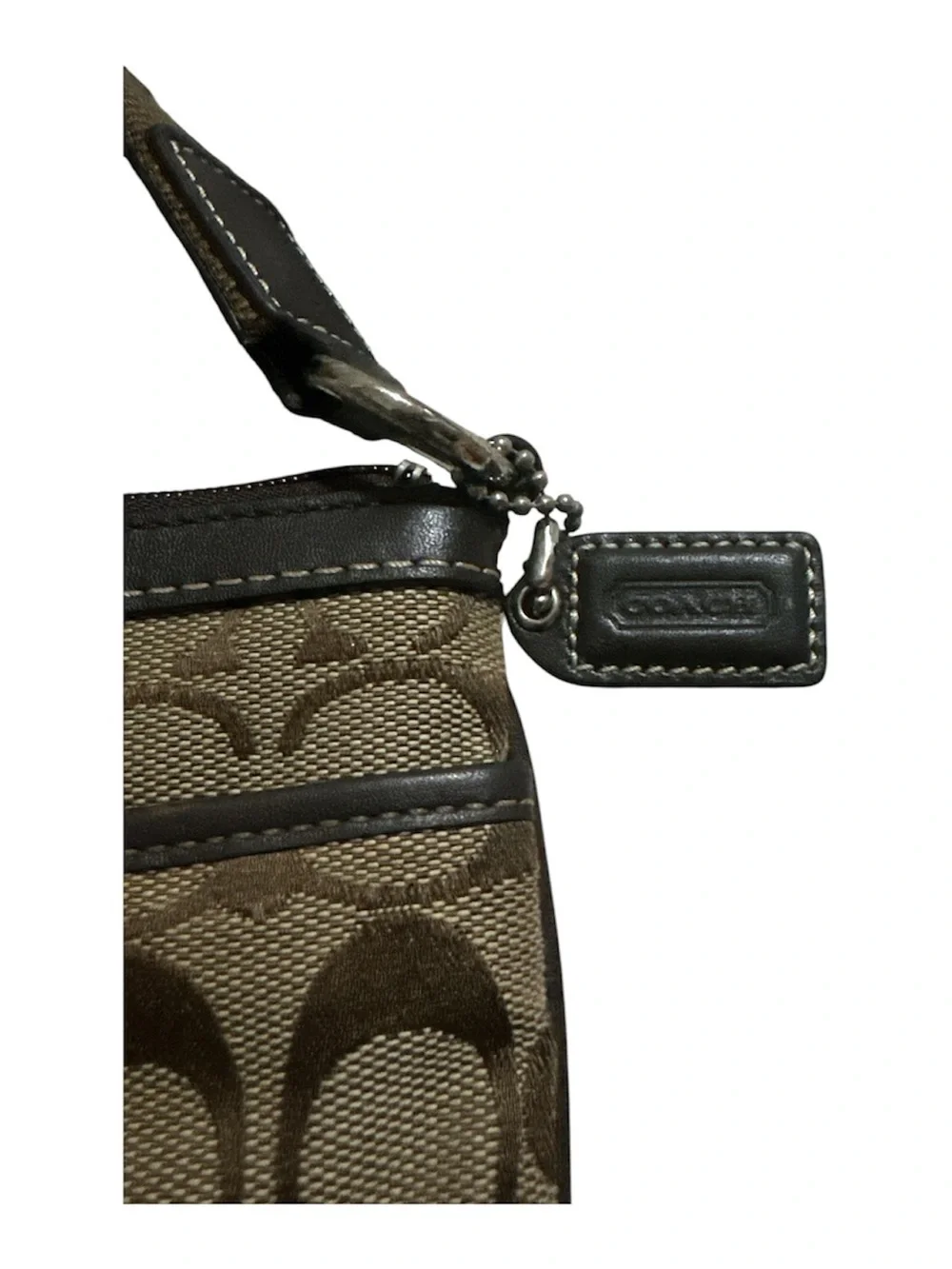 COACH Signature Crossbody Slingback Shoulder Canvas Purse Bag